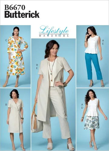 Lifestyle Wardrobe - Blusa sin mangas para mujer, fácil de coser, con patrones de costura
