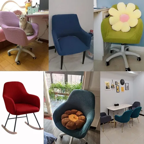 Miniatura 3 de Fundas elásticas para mecedoras con brazos y respaldo alto, para sala de estar, muebles del hogar, dormitorio, relajación, protector de silla