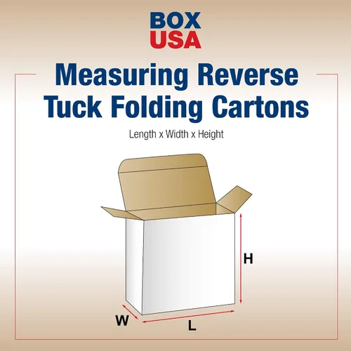 Miniatura 2 de BOX USA BRTC38W Reverse Tuck - Cajas plegables, 4 "x 1 5/8" x 4", blanco (paquete de 500)