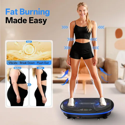 Miniatura 6 de JOROTO 4D Vibration Plate Exercise Machine, 3-Motor App-Controlled High-Intensity Adjustable Speed Vibration Plate for Weight Loss & Lymphatic