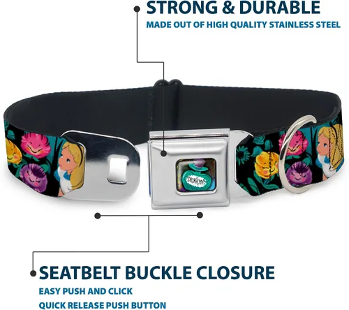 Miniatura 4 de buckle-down dc-wdy279-l dyhu Alicia en el País de las maravillas Drink Me botella Full Color perro collar, Large/15 – 26", Multicolor