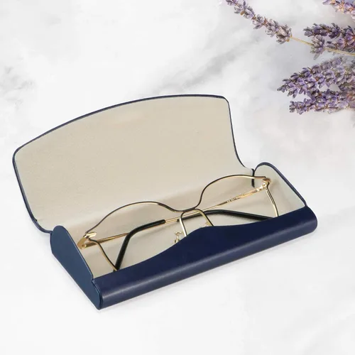 Miniatura 6 de LifeArt Funda rígida para gafas, funda portátil para gafas de sol, funda de piel sintética de moda, ligera