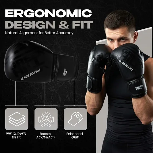 Miniatura 2 de Green Hill Boxing Gloves Set for Men & Women – Leather Training & Sparring Gloves for MMA, Muay Thai & Kickboxing