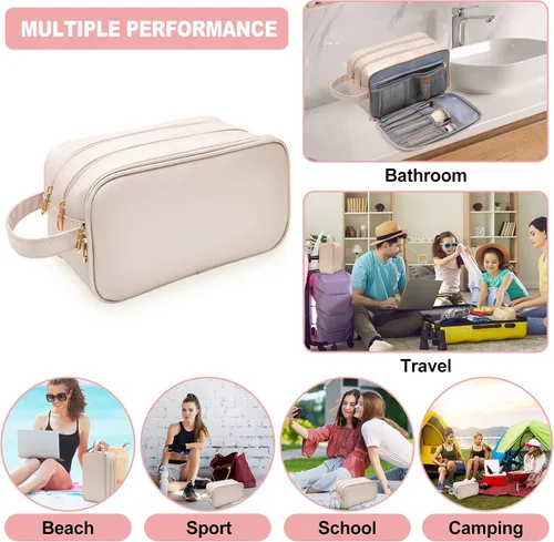 Miniatura 6 de BAIMAY Neceser de viaje para mujer, organizador de artículos de tocador resistente al agua, kit de artículos de aseo personal, artículos esenciales