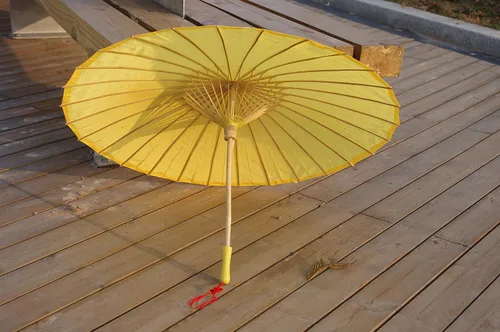 Miniatura 28 de Parasol de tela de bambú liso, ideal para recuerdos de fiesta de boda (fucsia)