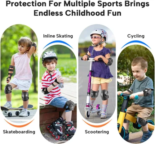 Miniatura 5 de Cockchafer - Juego de protección para rodillas, codos y muñecas para niños y jóvenes, equipo de protección para patinaje, patinaje en línea