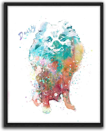 Miniatura 23 de Personal-Prints Regalo de arte personalizado para pared de perro, impresión artística moderna personalizada única de estilo acuarela La raza
