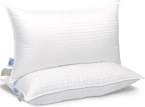 Miniatura 13 de East Coast Bedding Cozy Dream - Almohadas de plumas y plumón de ganso, certificado RDS, funda 100% algodón, colección de hotel, para dormir en cama