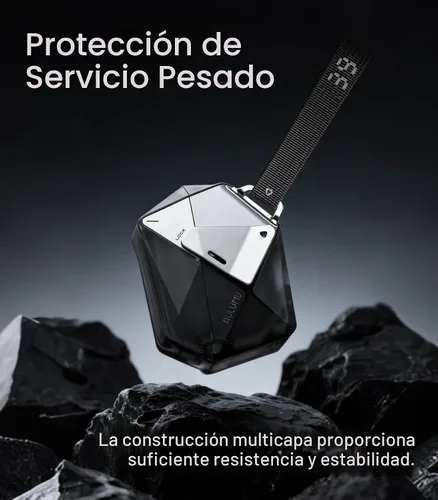 Miniatura 4 de Aulumu A39 Estuche geométrico para AirPods Pro 3 con cerradura Funda protectora con hebilla de nylon Armadura de aleación Compatible