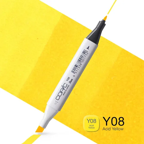 Miniatura 2 de Copic Marcador de alcohol clásico, de doble punta, Y08-Copic, amarillo ácido