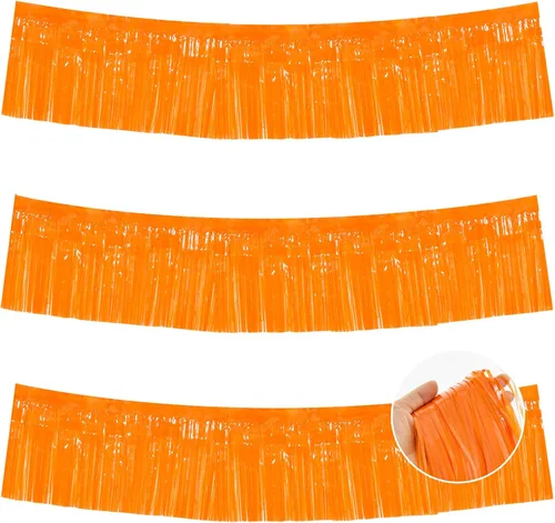 Miniatura 8 de BEISHIDA 3 Paquetes de Guirnalda de Flecos de Lámina Metálica Arcoíris Oscuro para Colgar en la Pared, Banderas de Oropiel para Halloween, Flotas