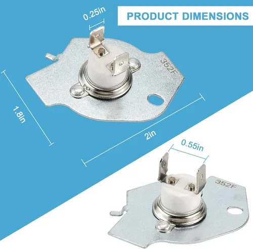 Miniatura 3 de AMI PARTS Fusible térmico de secadora de repuesto 3977394 Compatible con Whirlpool y Kenmore Reemplaza 80001 279548 695563 2796769 279769VP 3387812