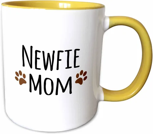 Miniatura 13 de 3dRose Newfie Dog Mom - Taza de 11 onzas, color negro