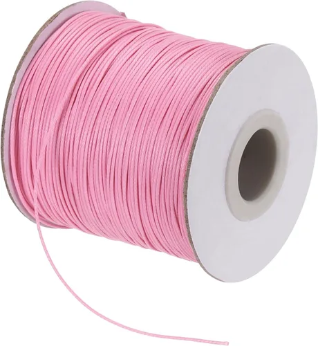 Miniatura 66 de MECCANIXITY Cordón encerado de poliéster encerado de 0.020 in, cuerda de cera de 175 yardas para hacer pulseras, collares, cuentas, joyería y Negro