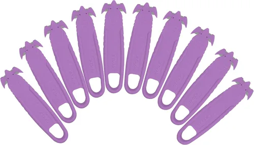 Miniatura 19 de T TOVIA Cuchillo Cortador de Cajas de Seguridad de Hoja de Acero Inoxidable Empotrada Oculta, Abridor de Paquetes Cortador de Plástico para Caja