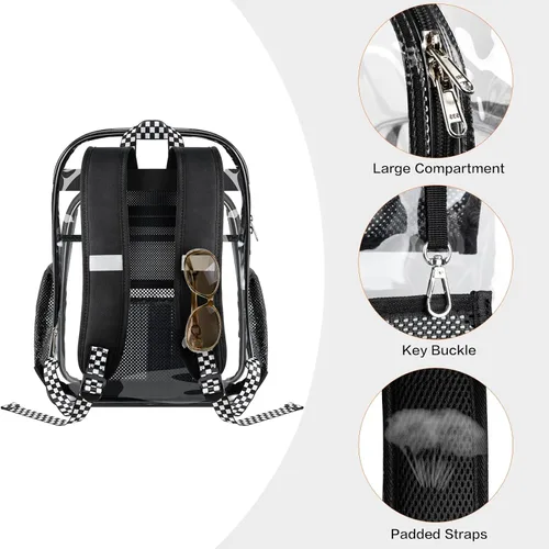 Miniatura 5 de PAMANO Mochila transparente, Negro -, A