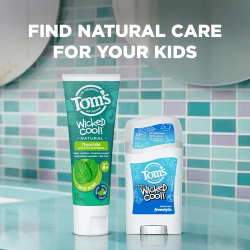 Miniatura 10 de Tom’s of Maine Freestyle ¡Locamente genial! Desodorante natural para adolescentes, barra de desodorante sin aluminio, 1.6 onzas (paquete de 3)