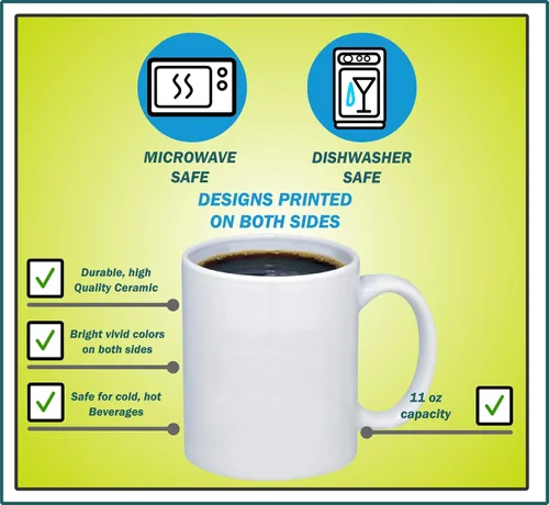 Miniatura 3 de Alankathy Mugs Taza de café monograma, 11 oz, color blanco (A)