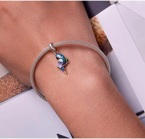 Miniatura 8 de Abalorios de la suerte para pulseras, pulseras originales de plata de ley 925 100% 925 (colgante de loro), Plata esterlina, plata de ley