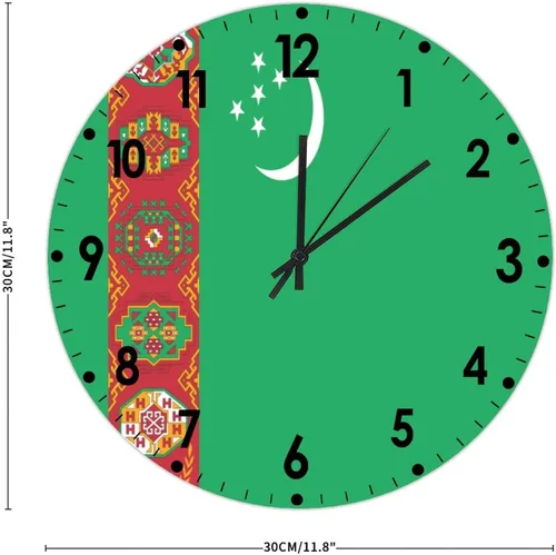 Miniatura 531 de Cheyan Reloj de pared con bandera de Canadá de 12 pulgadas, silencioso, sin tictac, de PVC, funciona con pilas, reloj redondo decorativo, regalo
