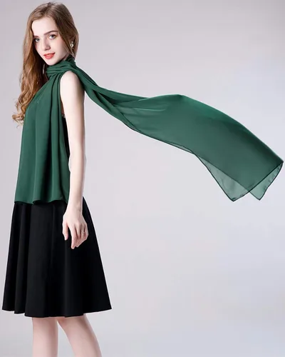 Miniatura 50 de Chales/mantones de gasa suave para vestidos, accesorios de mujer