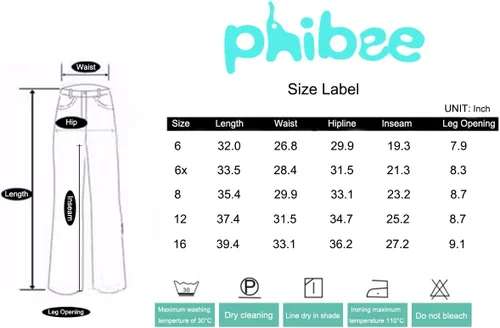 Miniatura 4 de PHIBEE - Pantalones de esquí impermeables y transpirables de poliéster para niños.
