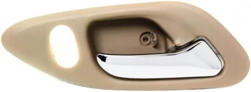 Miniatura 9 de Para Honda Accord 1998 99 01 2002 Manija de puerta interior delantera, lado del conductor Bisel beige con palanca cromada Con botón de bloqueo