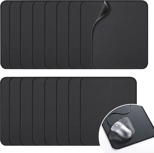 Zhithink 17 alfombrillas de mouse para computadora, base de goma antideslizante y borde cosido texturizado, paquete de alfombrillas de mouse para