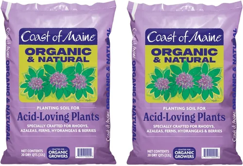 Coast of Maine Suelo de plantación orgánico y natural para plantas amantes de los ácidos, azalea, rododendro y bayas, suelo de siembra premium con