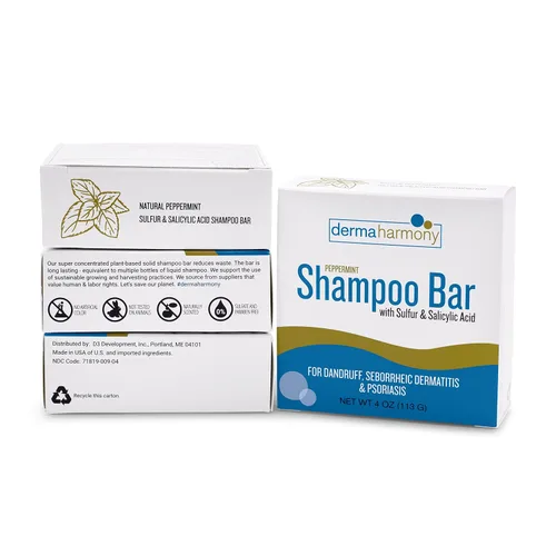 Miniatura 2 de Dermaharmony Barra de champú con ácido salicílico al 5% de azufre y 2% para la caspa (4 oz)