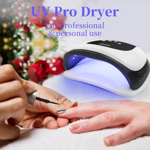 Miniatura 6 de JEWHITENY Lámpara de uñas LED UV de 120 W, secador de uñas para esmalte de gel con 54 cuentas de luz, lámpara de curado mejorada para uñas de manos