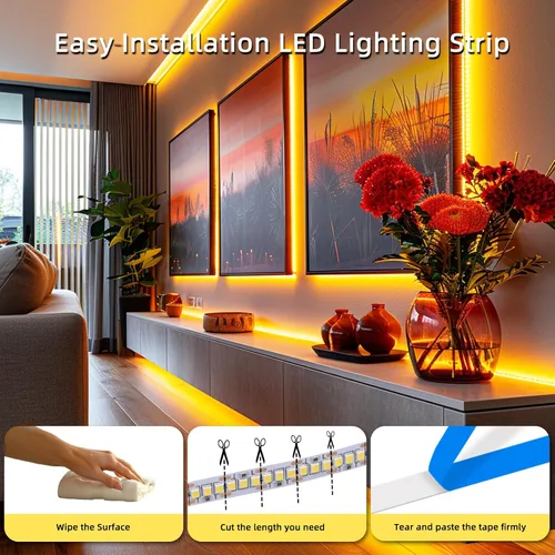 Miniatura 6 de Tira de luces LED USB de 5 V, tira de luces LED flexibles de 3.28 pies con autoadhesiva, tiras de luz regulables 2800K-6500K para impresora 3D
