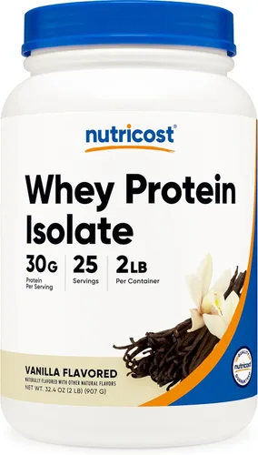 Nutricost Polvo aislado de proteína de suero (vainilla) 2LBS