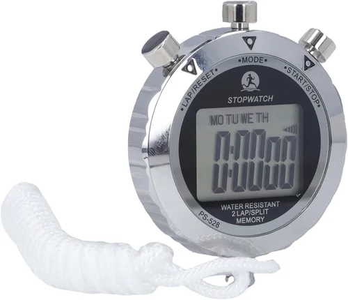 Miniatura 3 de RiToEasysports Cronómetro cronómetro, cronómetro digital de mano de 0.01 segundos con calendario de alarma para correr, fútbol, fitness