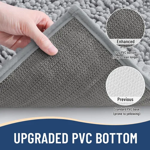 Miniatura 7 de Arotive Tapetes de baño de felpilla y tapetes para inodoro en forma de U, tamaño de alfombra de baño 30 x 20 pulgadas y alfombras de inodoro de 24 x