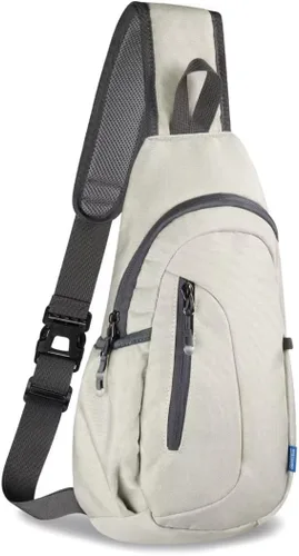 Miniatura 16 de TITECOUGO Bolso bandolera pequeño, mochila cruzada ligera para hombres y mujeres, bolsa de hombro para deportes y exteriores Azul marino/azul