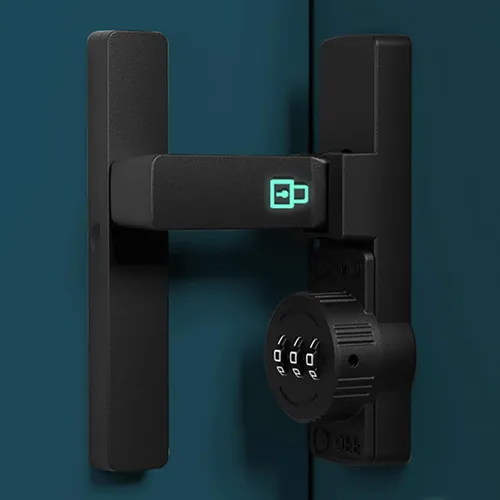VIDYSUFYR Cerradura de puerta corredera con contraseña, cerradura de gabinete de combinación abatible de 90 grados, pestillo de cerradura de puerta
