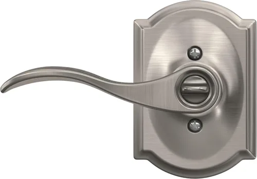 Miniatura 9 de SCHLAGE - Manija Accent con cerradura de entrada con llave y moldura Camelot en níquel satinado - F51A ACC 619 CAM