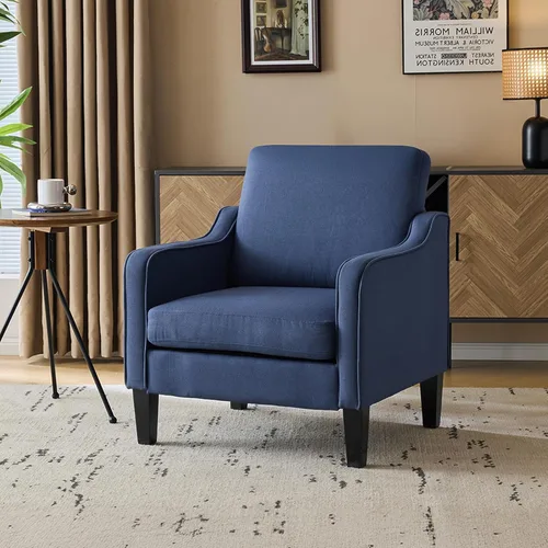 Miniatura 41 de VINGLI Juego de 2 Sillas de Acento Modernas, Sillas Beige para Sala de Estar, Sillón Cómodo para Dormitorio, Silla de Sofá Tapizada, Silla