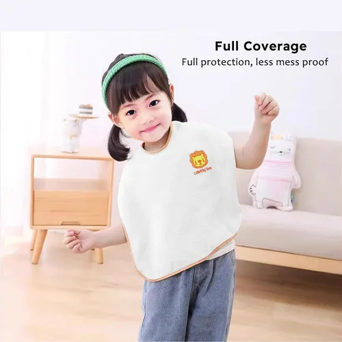 Miniatura 5 de Juego de baberos grandes para niños pequeños, ultra suaves y absorbentes, baberos para bebés para babear y alimentar
