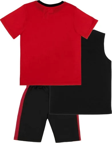 Miniatura 2 de Marvel Avengers Spider-Man Black Panther Miles Morales - Conjunto de camiseta de manga corta para niños, camiseta sin mangas y pantalones cortos
