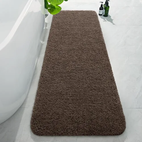 Miniatura 71 de AROGAN Tapete Largo de Baño de Lujo, 24 x 17 Pulgadas, Grueso, Suave y Absorbente, Antideslizante, Respaldo de Goma, Alfombras de Secado Rápido