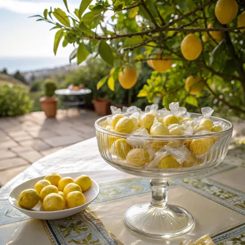 Miniatura 3 de Perle di Sole Gotas de caramelo de limón italiano, caramelo duro de limón envuelto individualmente, caramelos cítricos gaseosos y agrios