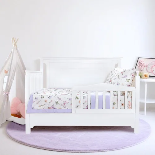 Miniatura 10 de Pea Pod Juego de ropa de cama de muselina para niños pequeños arcoíris de 3 piezas - Ropa de cama suave y transpirable para cuna con sábana