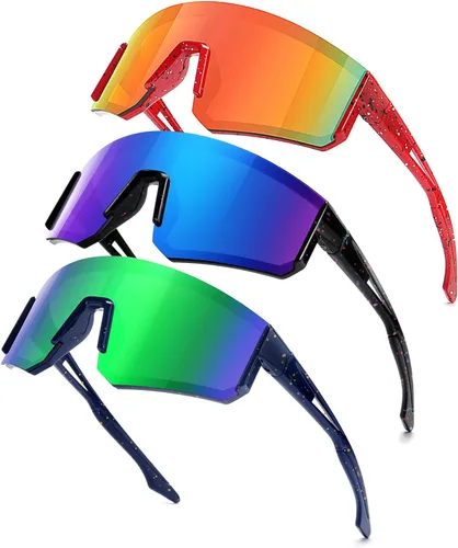 Miniatura 15 de SEKKAF - Gafas de sol deportivas para jóvenes, para béisbol y softbol, para niños y niñas de 6 a 12 años, gafas de sol para ciclismo, ligeras