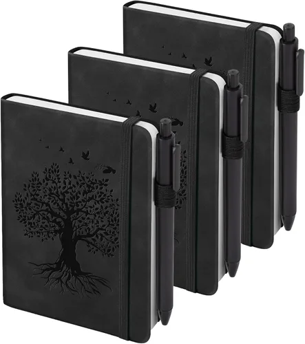 Miniatura 13 de 3 paquetes de cuadernos de bolsillo para diario, A6 pequeño, total 360 páginas, cuadernos para tomar notas, diarios para escritura, mini blocs