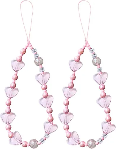 Miniatura 17 de Beaded Phone Charm Cute Fixed Beads Pearl Wristlet Chain Camera Wrist Strap CarKey Lanyard