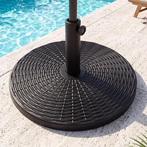 Miniatura 2 de Giantex Soporte de base de sombrilla de patio de 21 libras, soporte resistente para sombrilla para exteriores con base rellena de cemento, se adapta