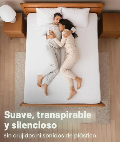Miniatura 4 de Everlasting Comfort Protector de colchón prémium tamaño King, impermeable e hipoalergénico, diseño silencioso, funda lavable, bolsillo profundo