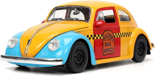 Miniatura 4 de Jada Sesame Street 1:24 1959 Volkswagen Beetle - Coche fundido a presión y figura de Oscar The Grouch de 2.75 pulgadas, juguetes para niños y adultos